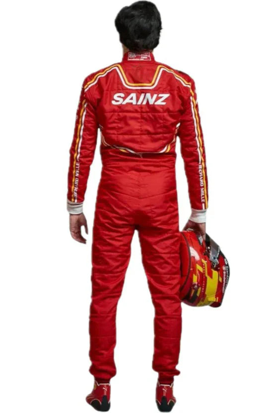 Scuderia Ferrari Carlos Sainz 2024 Formel 1 Rennanzug Replik