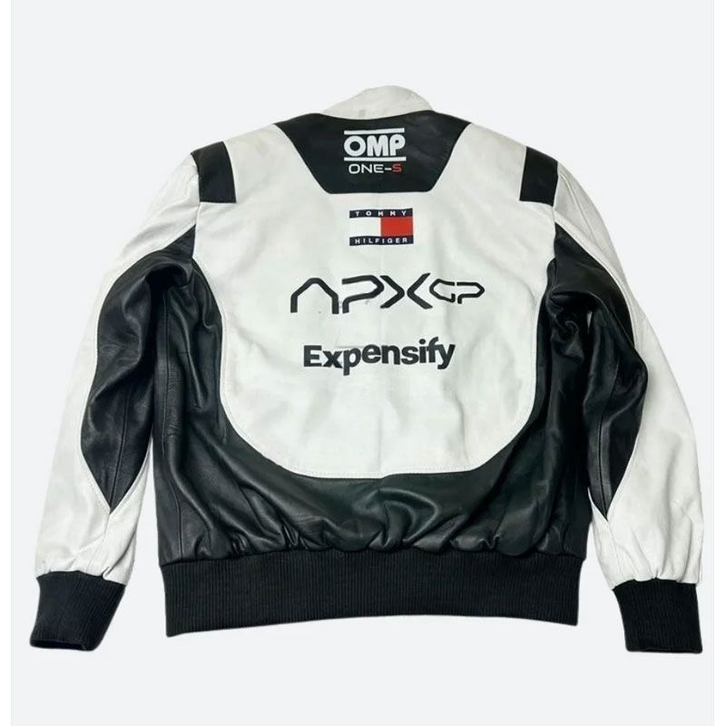 APXGP Brad Pitt Formula 1 Vintage Racing Jacket (Black and White Racer)