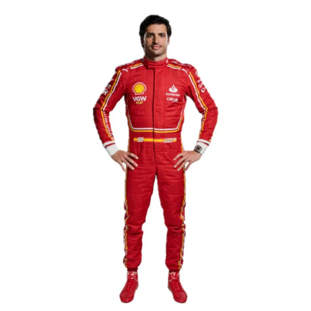 Scuderia Ferrari Carlos Sainz 2024 Formula 1 Racing Suit Replica