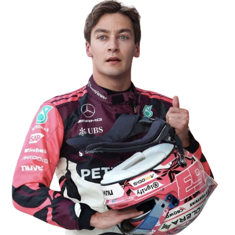 Mercedes-AMG Petronas F1 Team George Russell 2025 Formula 1 Racing Suit Replica (Miami GP)