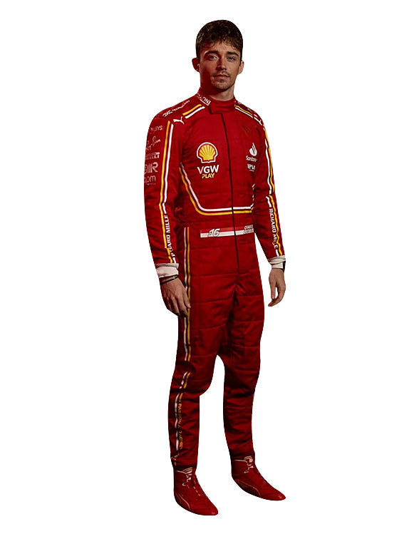 Scuderia Ferrari Charles Leclerc 2024 Formel 1 Rennanzug Replik