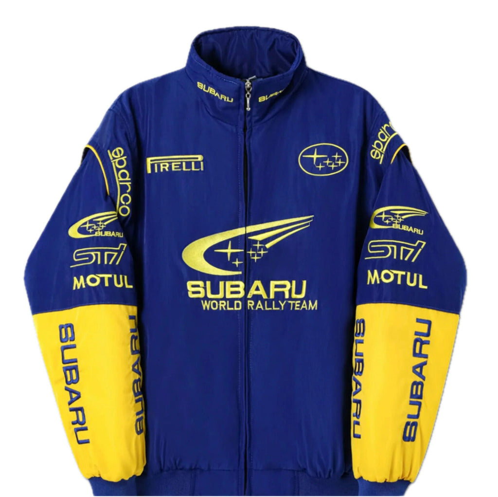 Subaru World Rally Team Formel 1 Vintage Racing Jacke (Rally Blau)