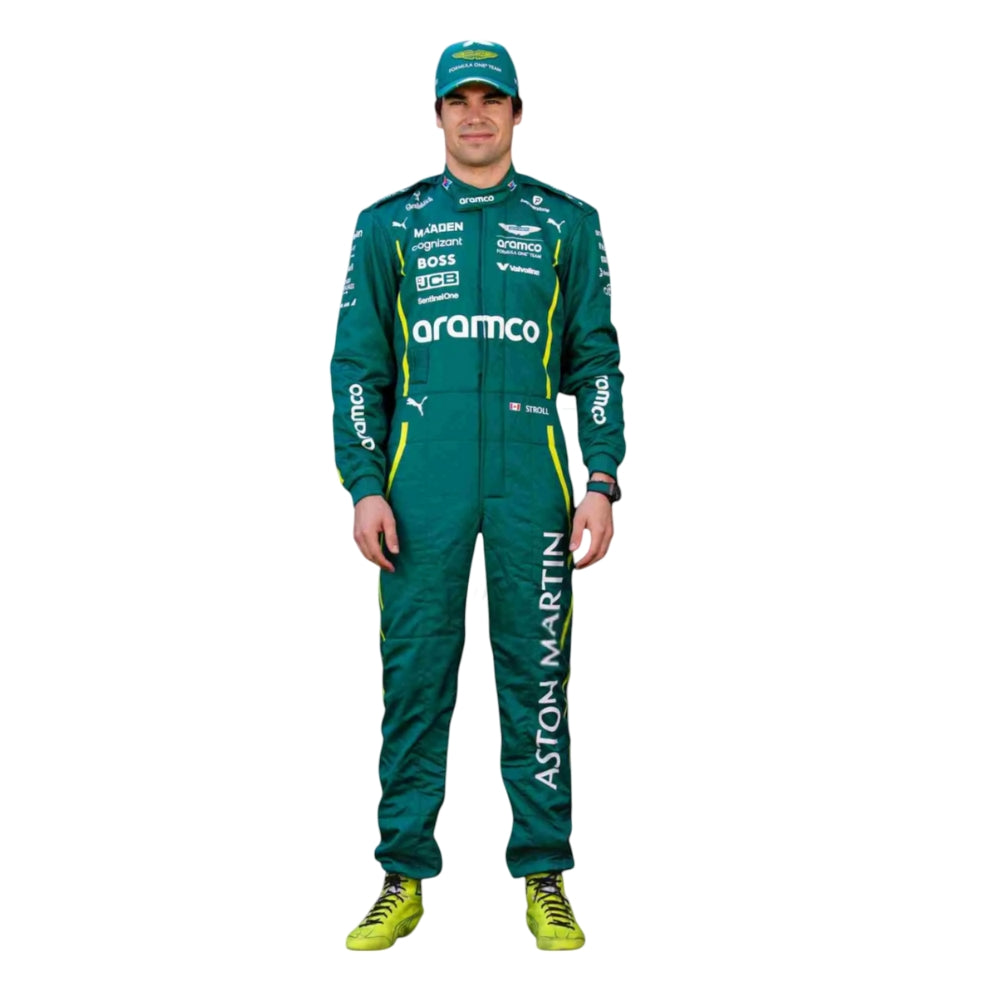 Aston Martin Aramco F1 Team Lance Stroll 2025 Formula 1 Racing Suit Replica