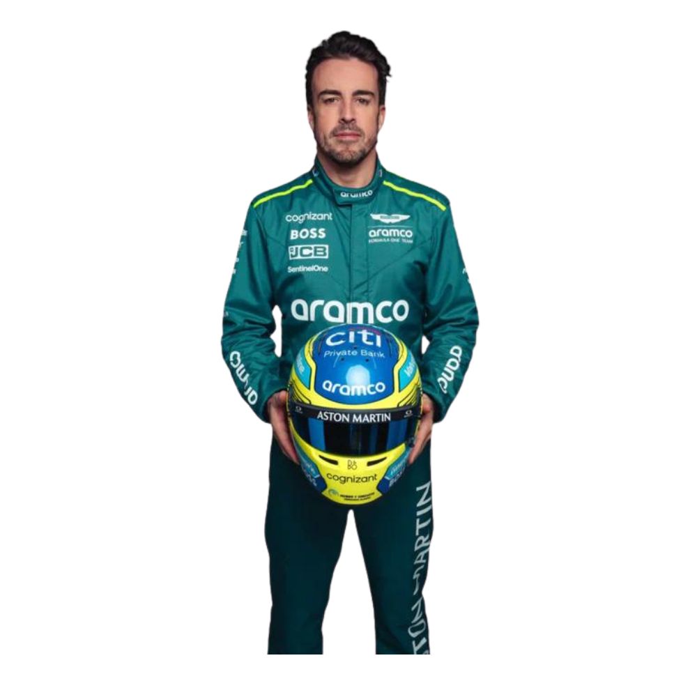 Aston Martin Aramco F1 Team Fernando Alonso 2024 Formula 1 Racing Suit Replica
