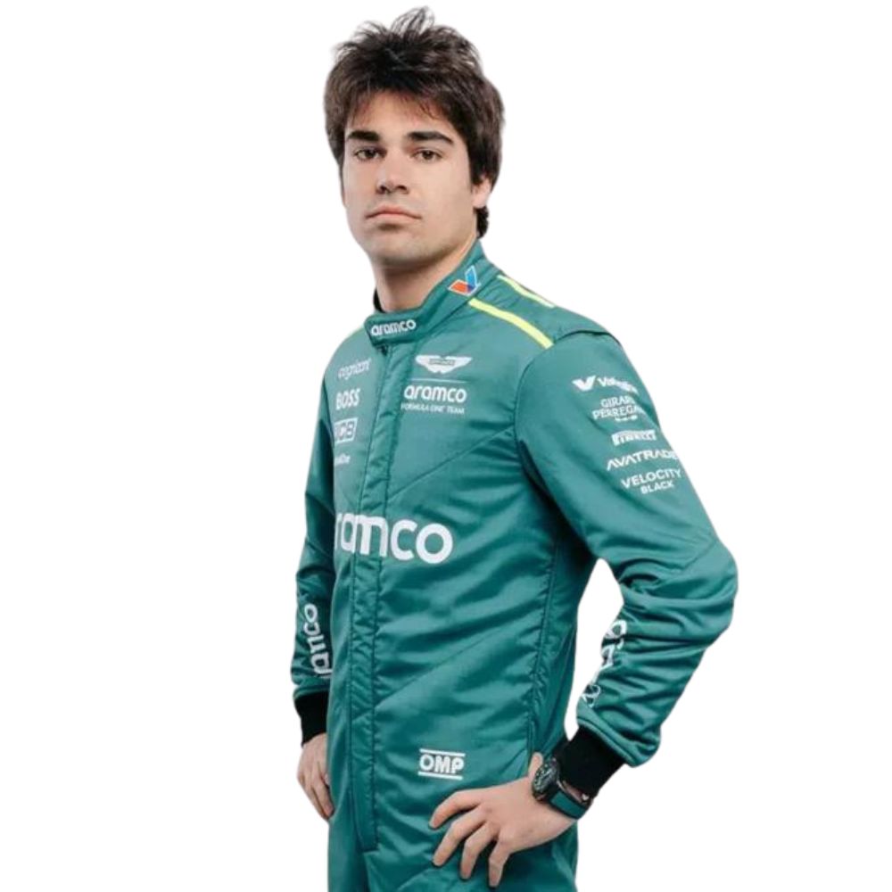 Aston Martin Aramco F1 Team Lance Stroll 2024 Formula 1 Racing Suit Replica