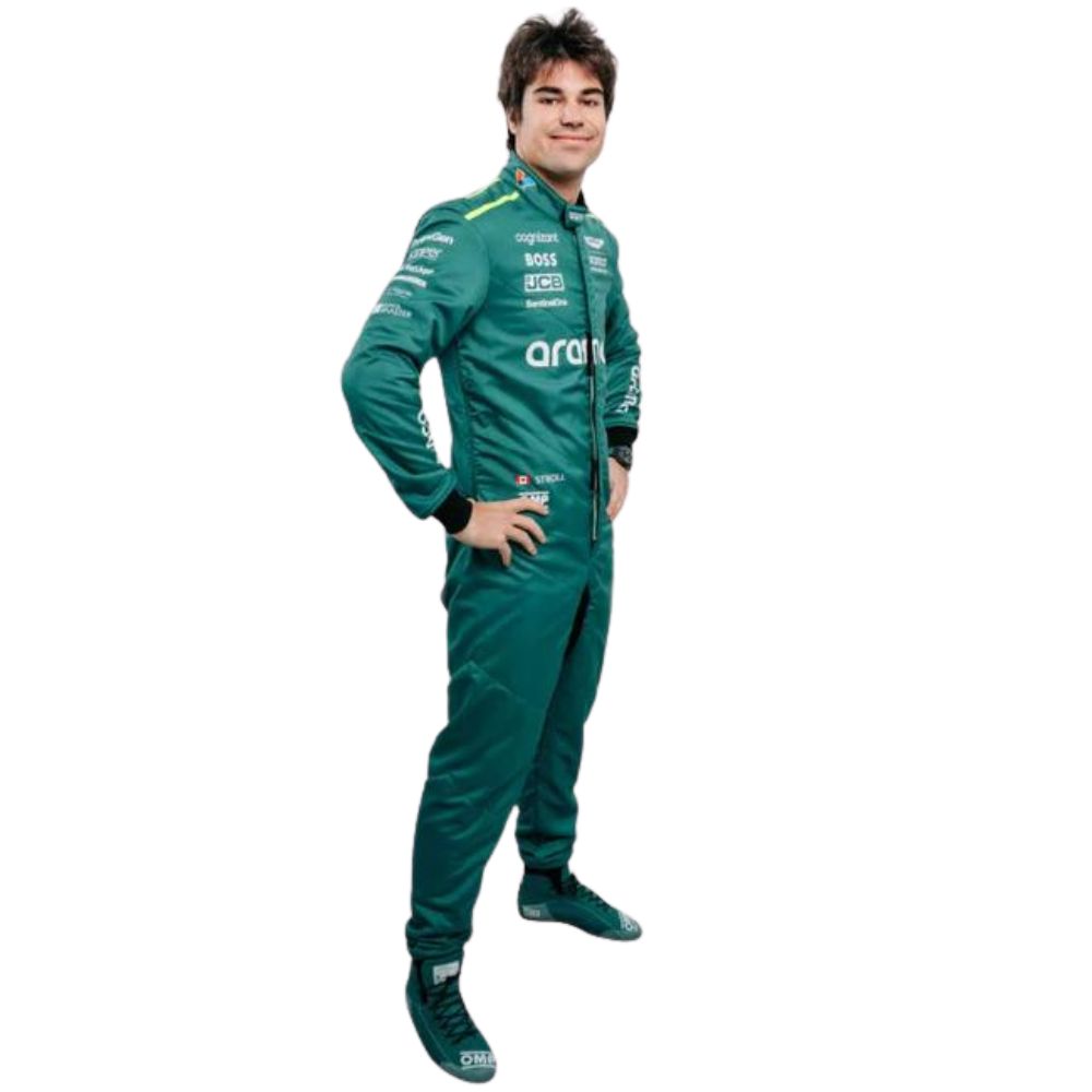 Aston Martin Aramco F1 Team Lance Stroll 2024 Formula 1 Racing Suit Replica