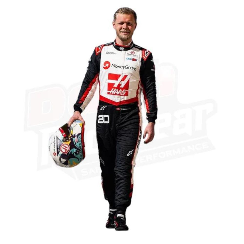 Haas F1 Team Kevin Magnussen 2024 Formel 1 Rennanzug Replika