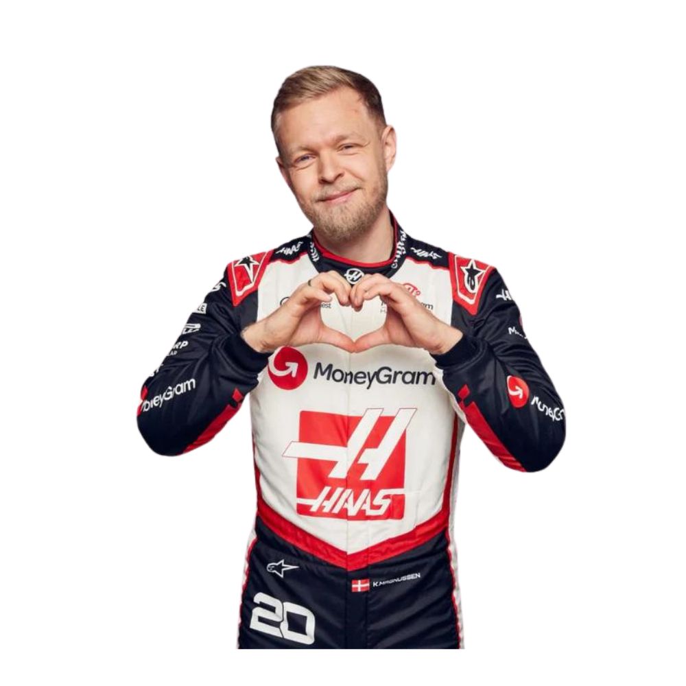 Haas F1 Team Kevin Magnussen 2024 Formel 1 Rennanzug Replika