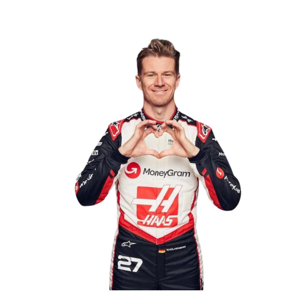 Haas F1 Team Nico Hülkenberg 2024 Formel 1 Rennanzug Replika