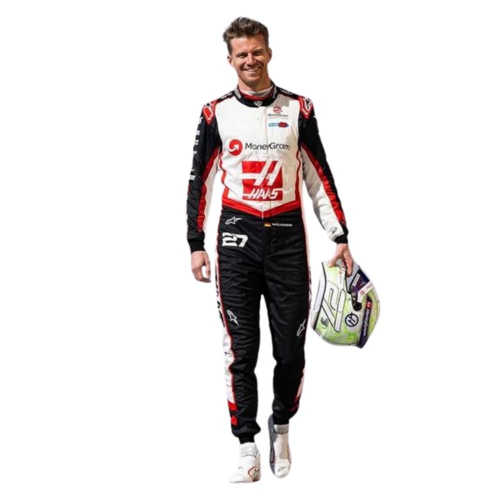 Haas F1 Team Nico Hülkenberg 2024 Formel 1 Rennanzug Replika