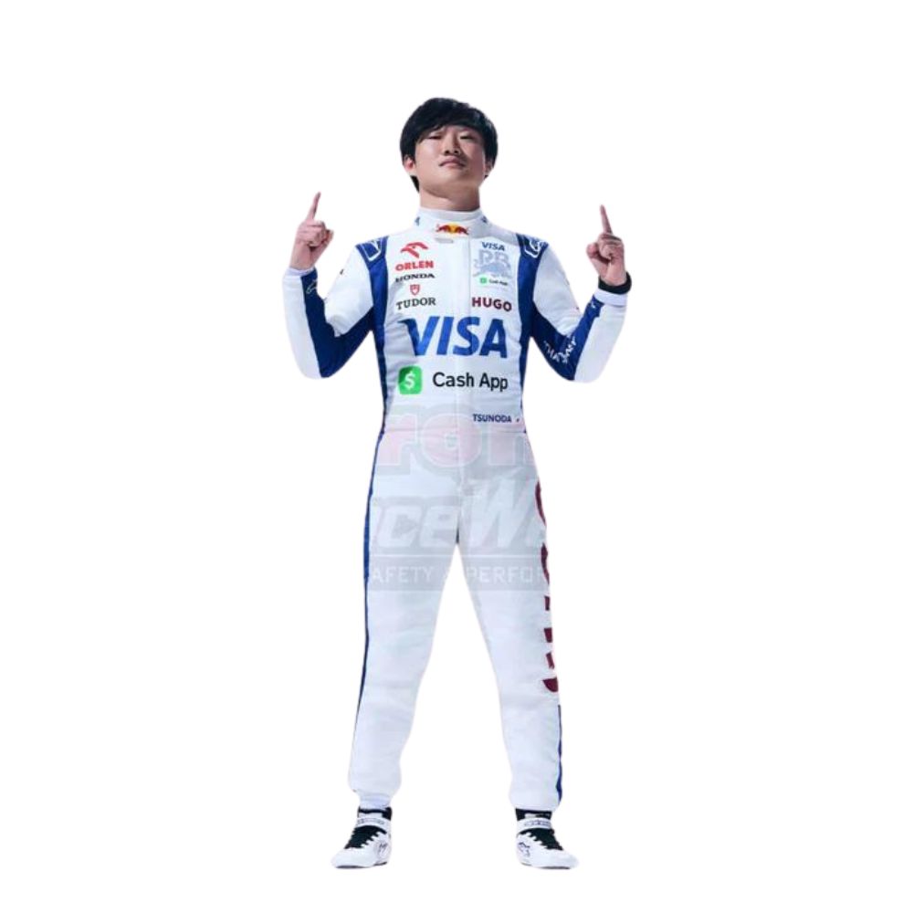 Scuderia AlphaTauri Yuki Tsunoda 2024 Formel 1 Rennanzug Replik