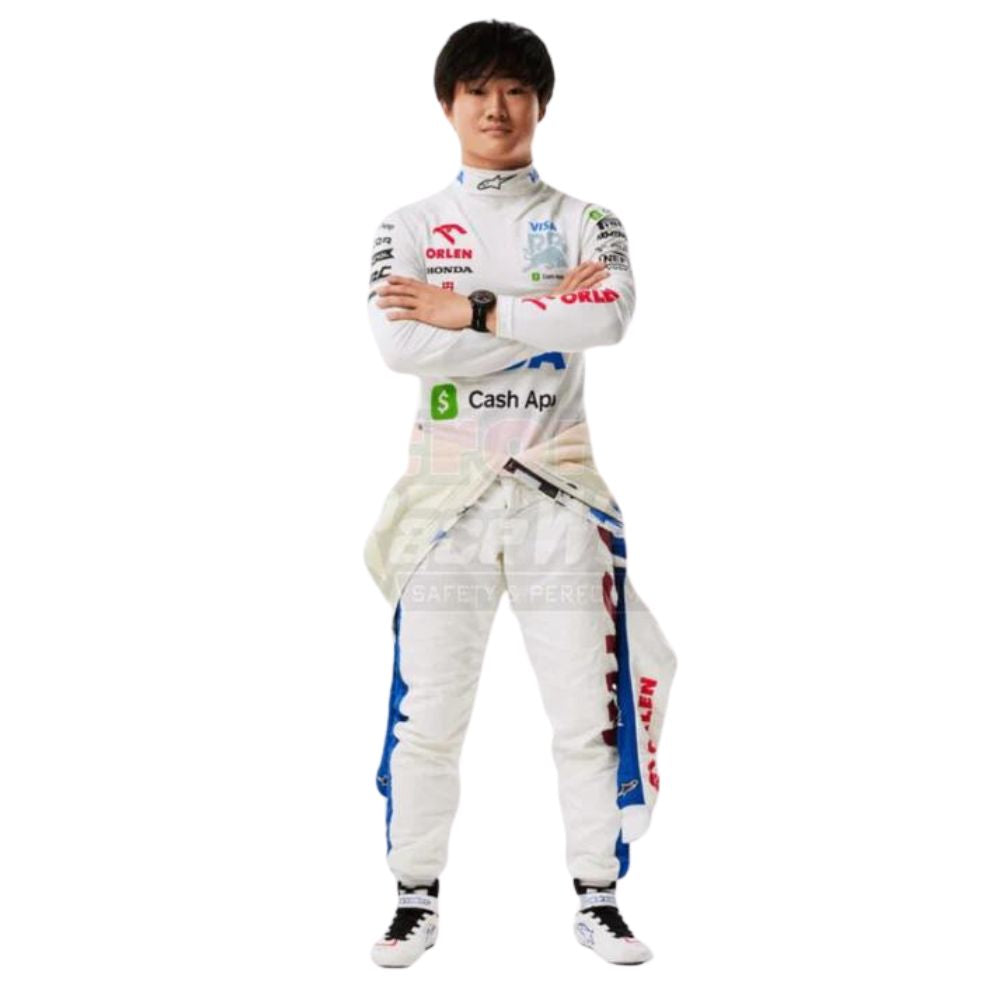 Scuderia AlphaTauri Yuki Tsunoda 2024 Formel 1 Rennanzug Replik