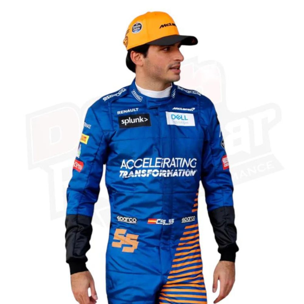 McLaren Formel-1-Team Carlos Sainz Formel-1-Rennanzug Replik 2020 (Rennanzug Mclaren)