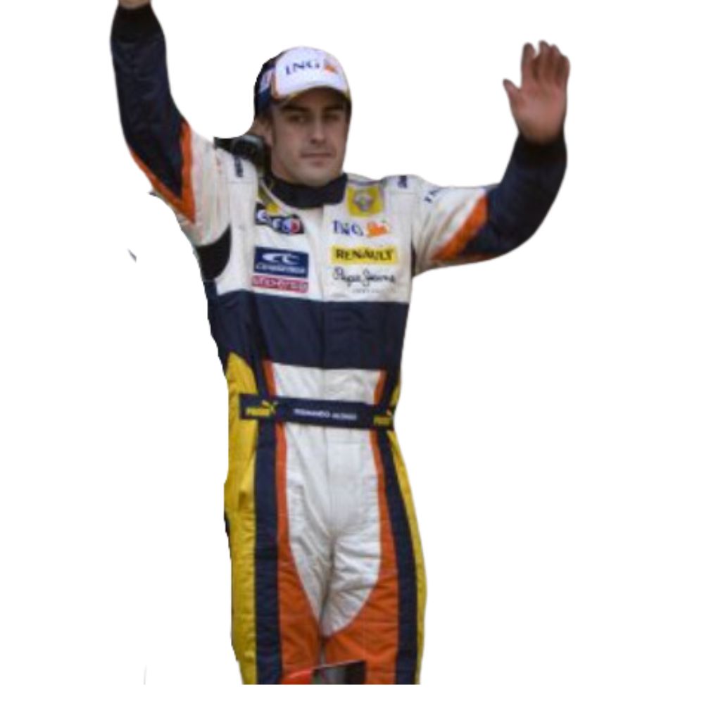 Renault F1 Team Fernando Alonso Formel 1 Rennanzug Replik (: Rennen 2008er)