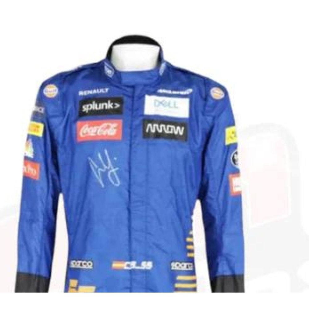 McLaren Formula 1 Team Carlos Sainz 2020 Formula 1 Racing Suit Replica (Race Mcleran)