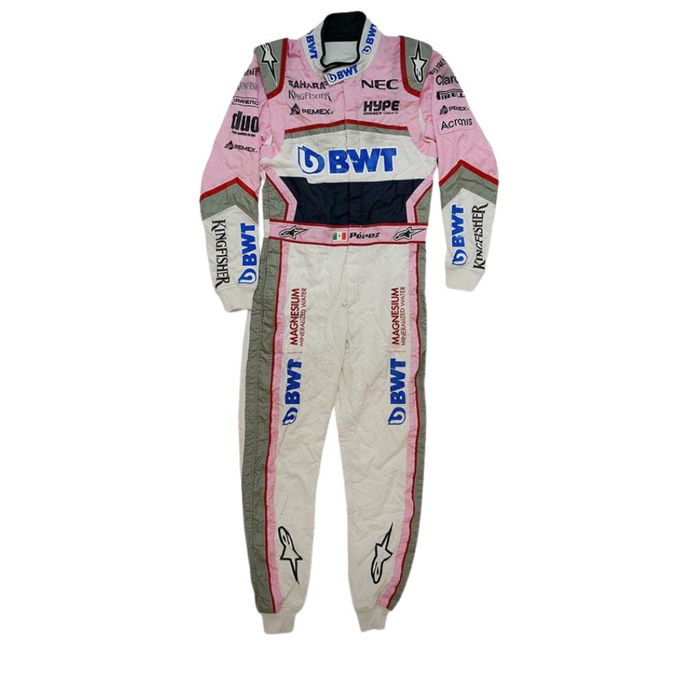 Sergio Perez Formel-1-Rennanzug-Replik 2018 (Rennen Force India)