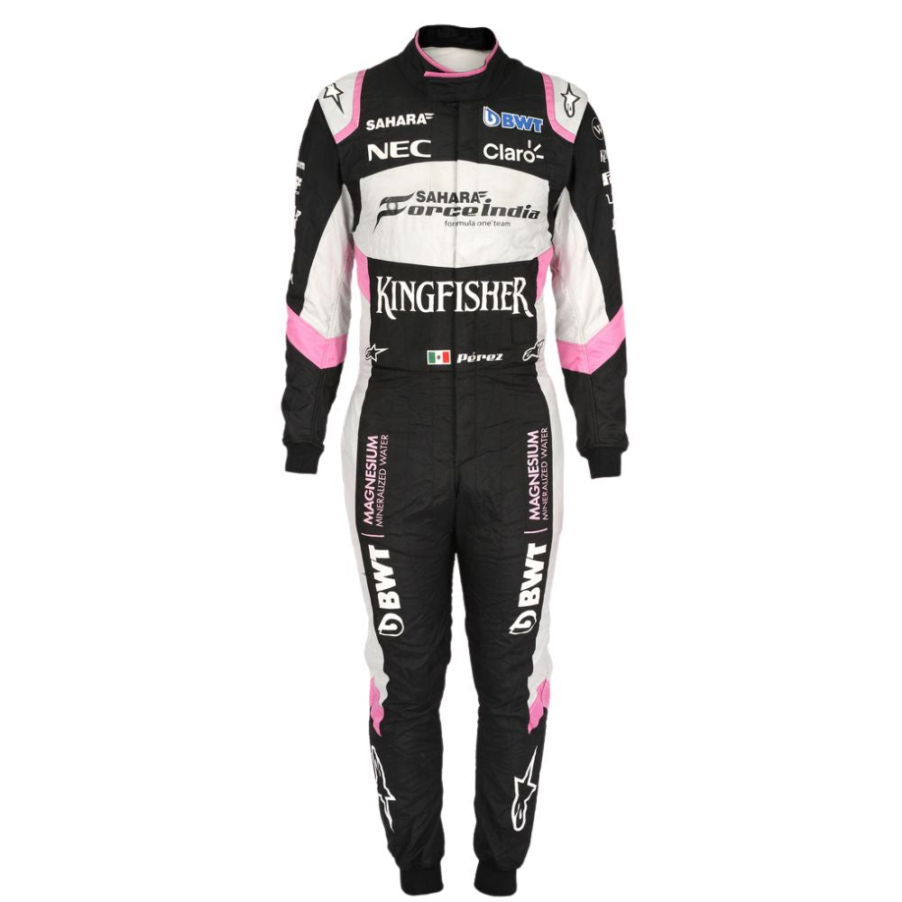 Sergio Perez 2017 Formel 1 Rennanzug Replik (Rennfahrer Force India)