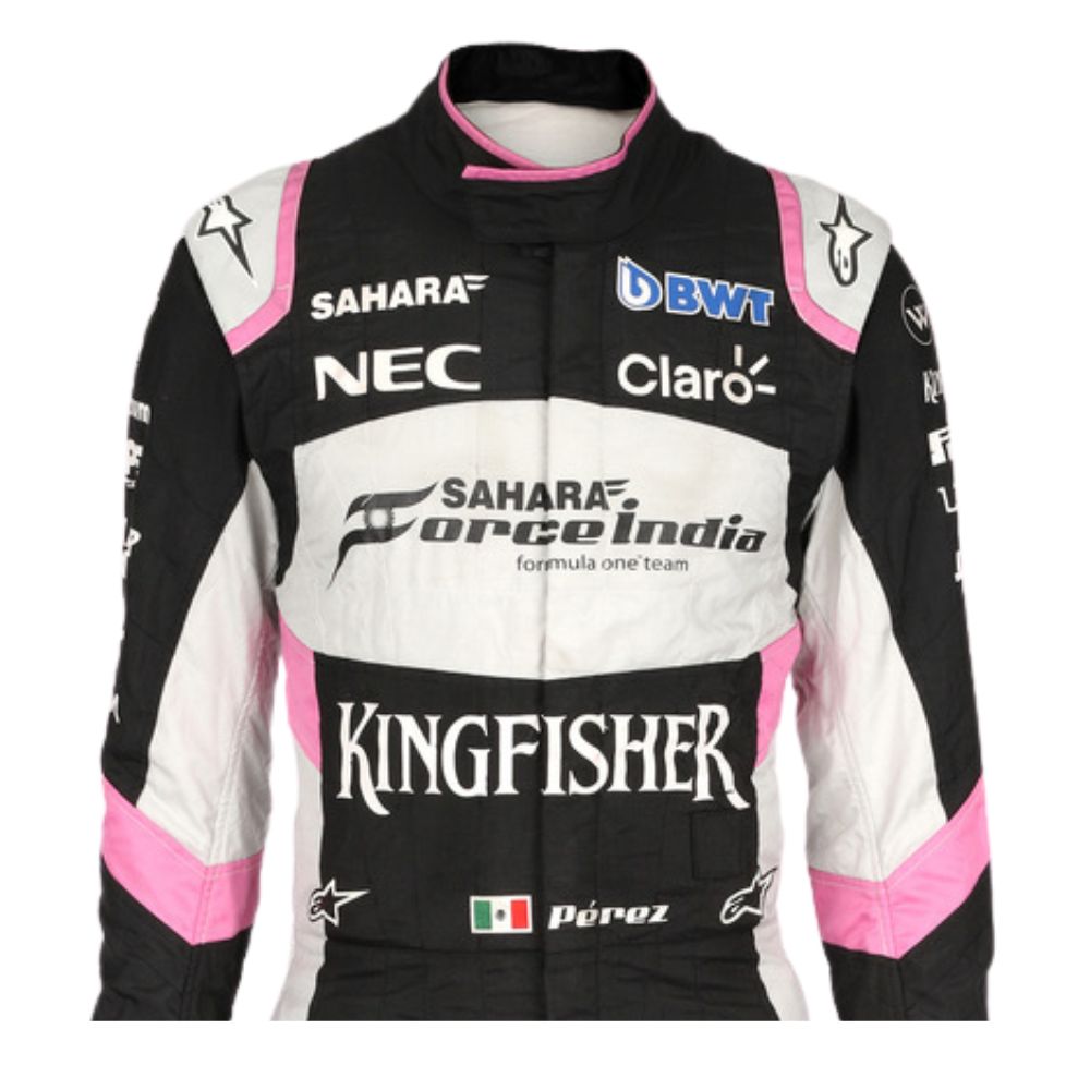 Sergio Perez 2017 Formel 1 Rennanzug Replik (Rennfahrer Force India)