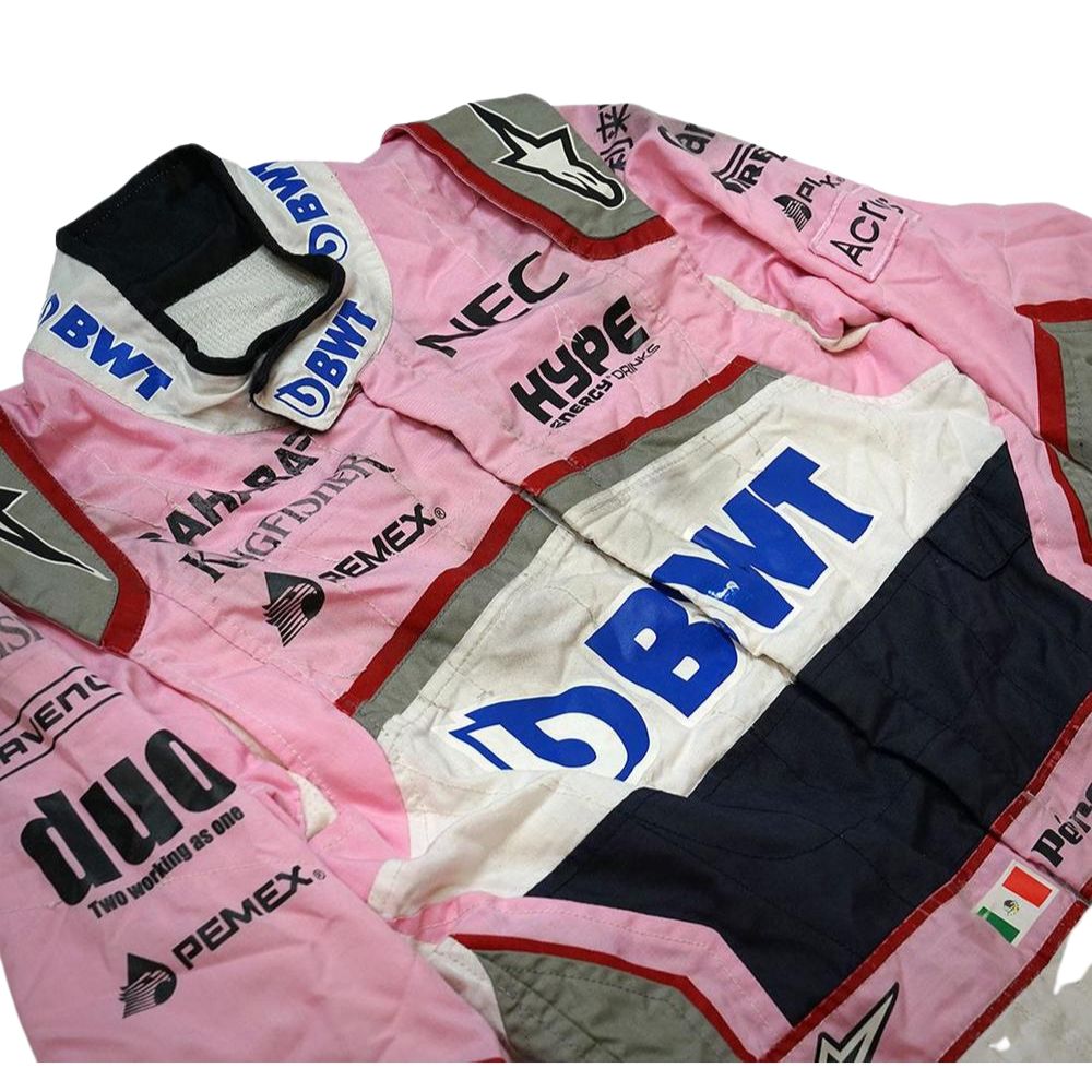 Sergio Perez Formel-1-Rennanzug-Replik 2018 (Rennen Force India)