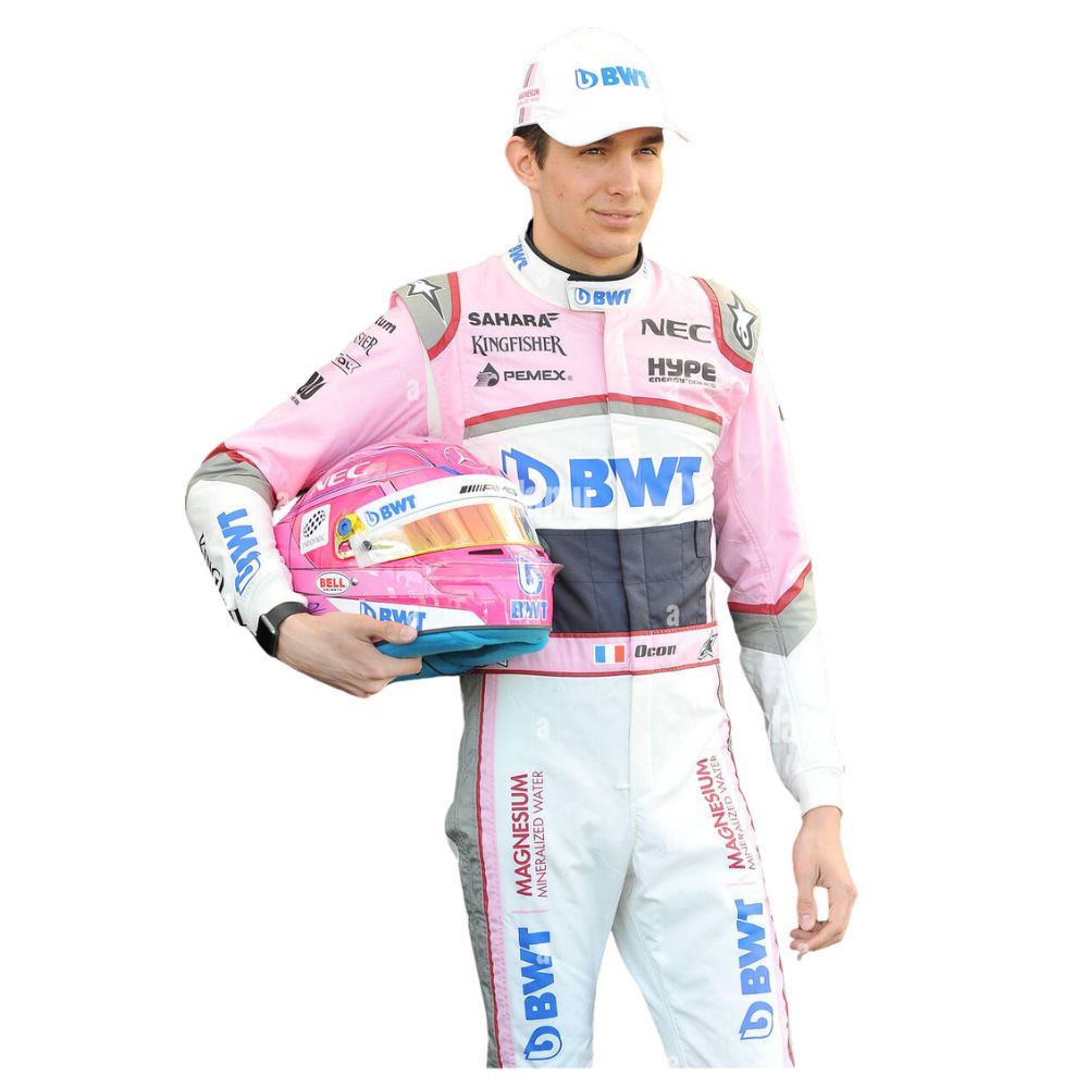 Esteban Ocon 2018 Formel 1 Rennanzug Replik (Rennen Force India)