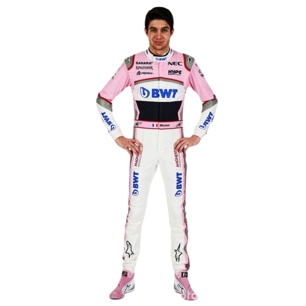 Esteban Ocon 2018 Formel 1 Rennanzug Replik (Rennen Force India)