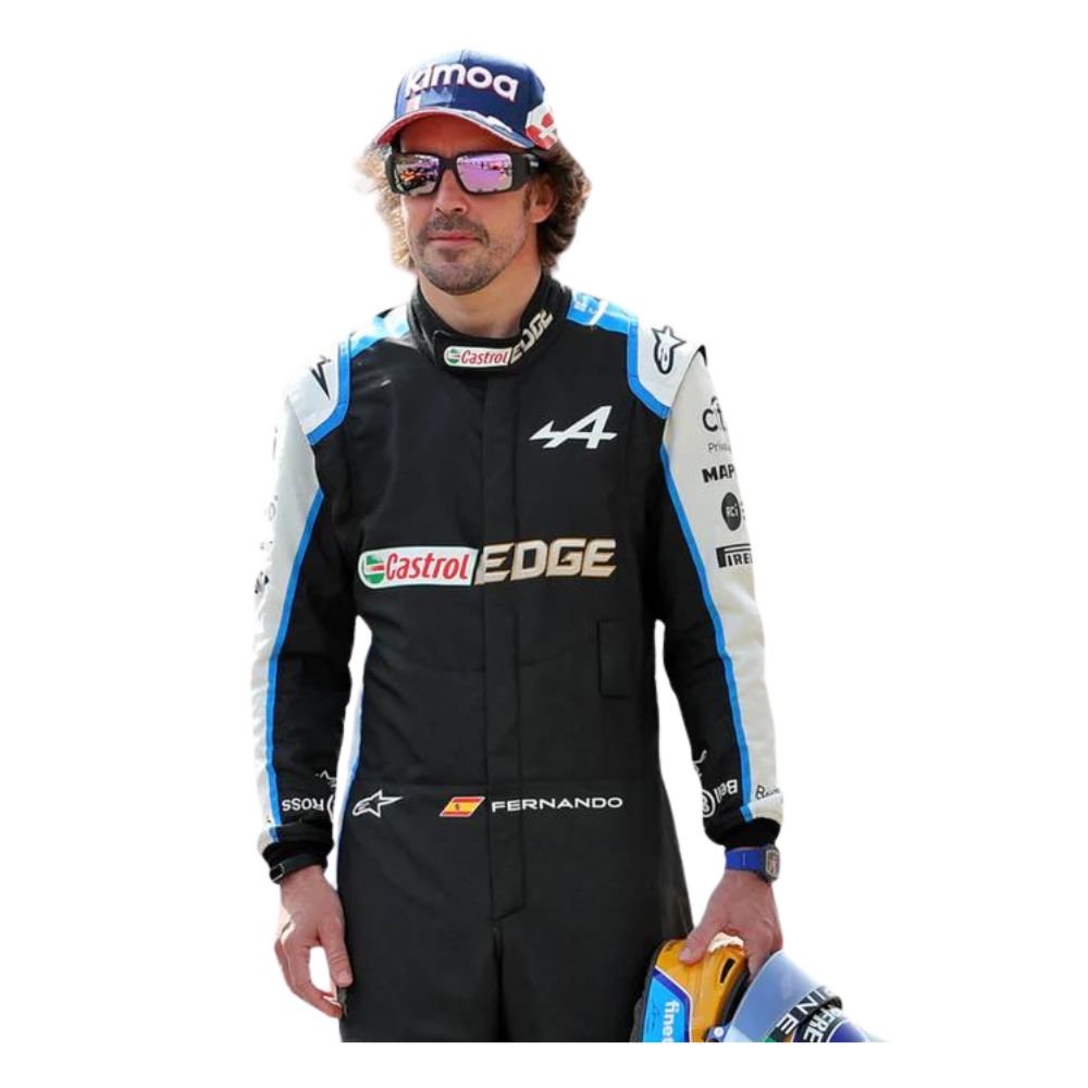 Alpine F1 Team Fernando Alonso 2021 Formel 1 Rennanzug Replik (Rennen)