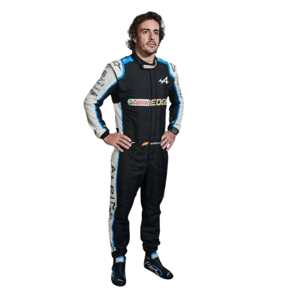 Alpine F1 Team Fernando Alonso 2021 Formel 1 Rennanzug Replik (Rennen)