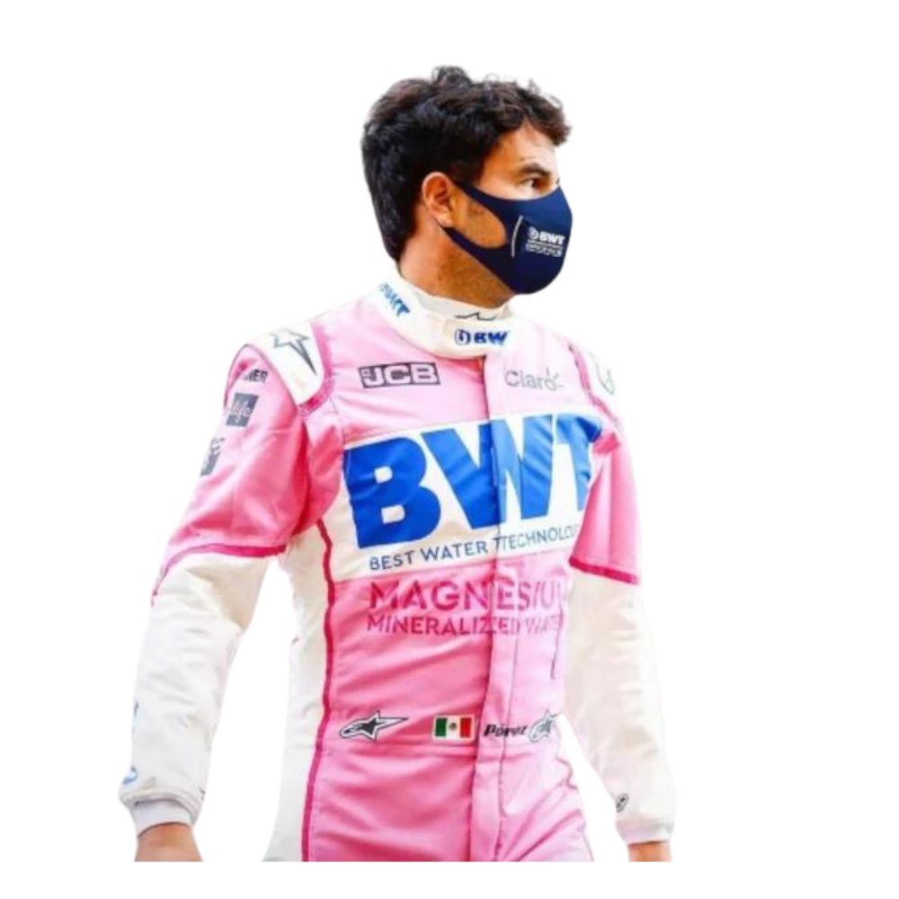Sergio Perez 2020 Formel 1 Rennanzug Replik (Punkt)