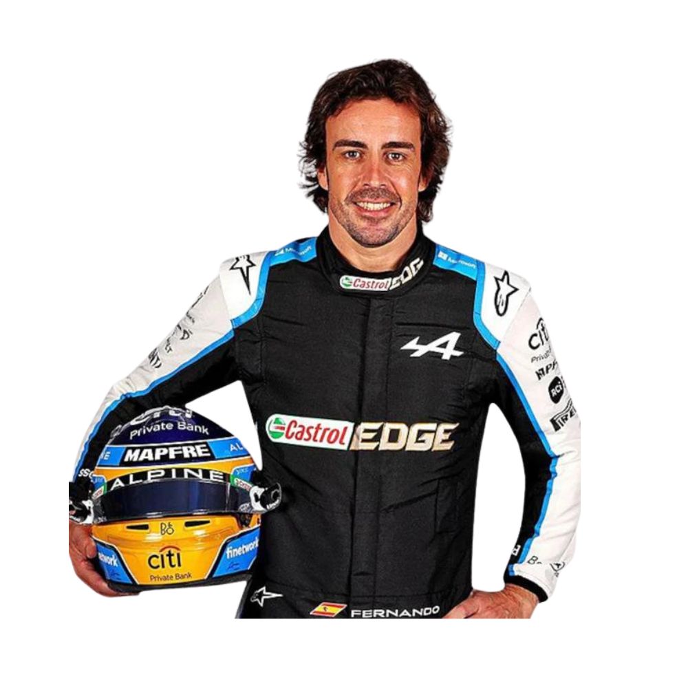 Alpine F1 Team Fernando Alonso 2021 Formula 1 Racing Suit Replica (Race)