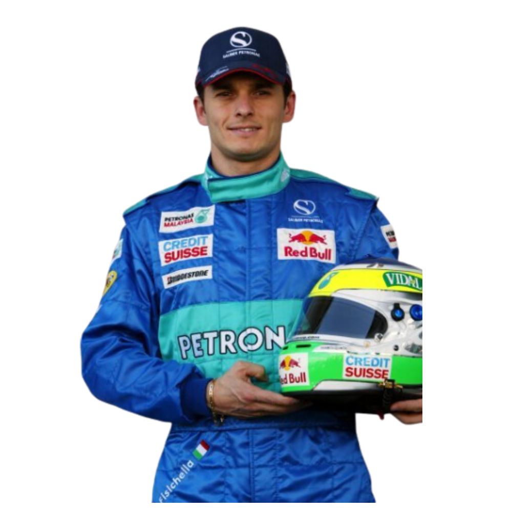 Stake F1 Team Kick Sauber Formel-1-Rennanzug-Replika (Giancarlo Fisichella Rennen 2004)