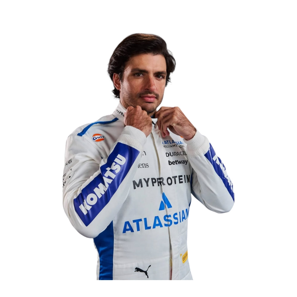 Williams Racing Carlos Sainz 2025 Formel 1 Rennanzug Replik (Team)