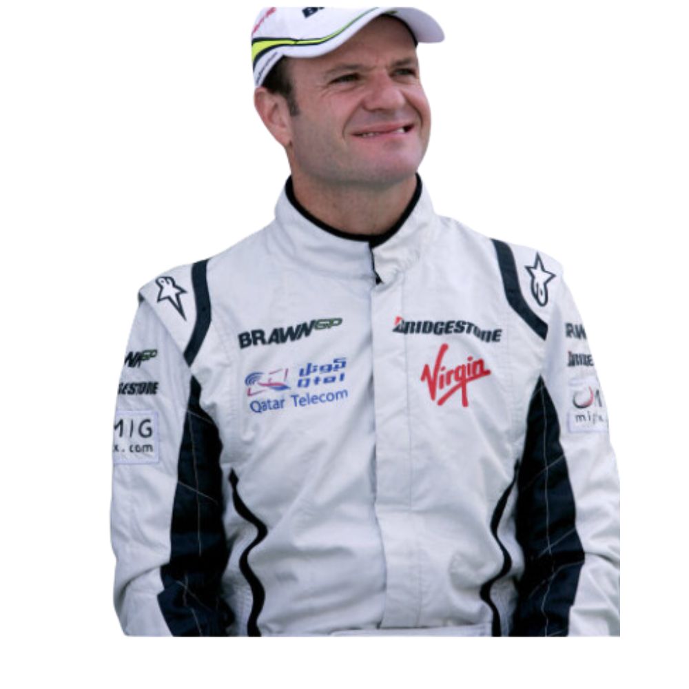 Formel 1 Rennanzug Replika (Rubens Barrichello Brawn GP 2009er Rennen)