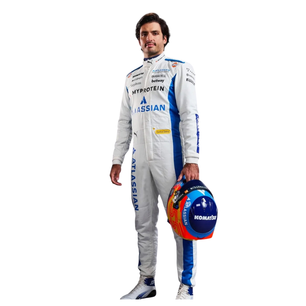 Williams Racing Carlos Sainz 2025 Formel 1 Rennanzug Replik (Team)