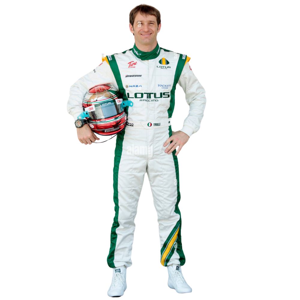 Formel-1-Rennanzug-Replika (Jarno Trulli Lotus 2010er Rennen)