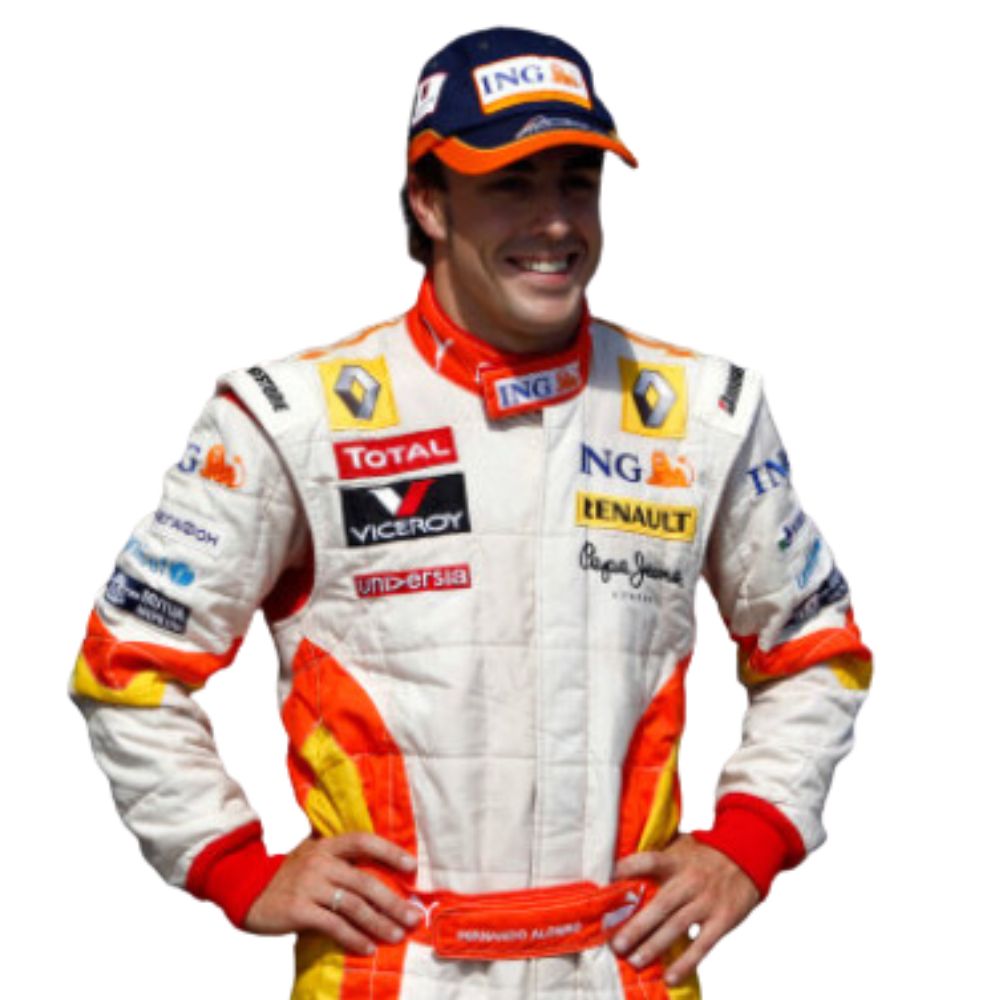 Renault F1 Team Fernando Alonso Formula 1 Racing Suit Replica (2009s Race)