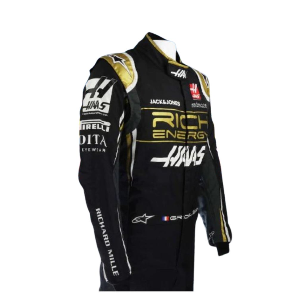 Haas F1 Team 2019 Formula 1 Racing Suit Replica (Race Romain Grosjean)
