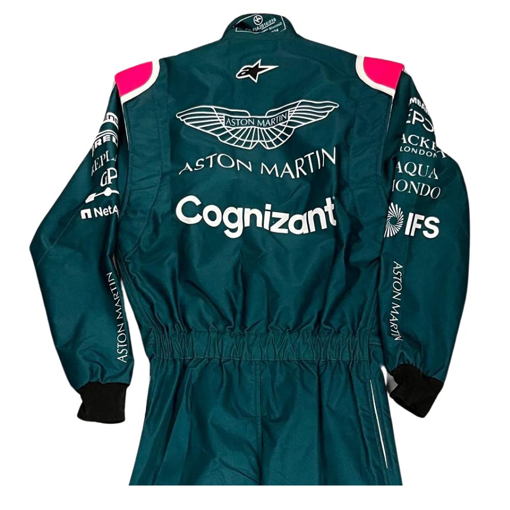 Aston Martin Aramco F1 Team Lance Stroll 2021 Formula 1 Racing Suit Replica (Race)