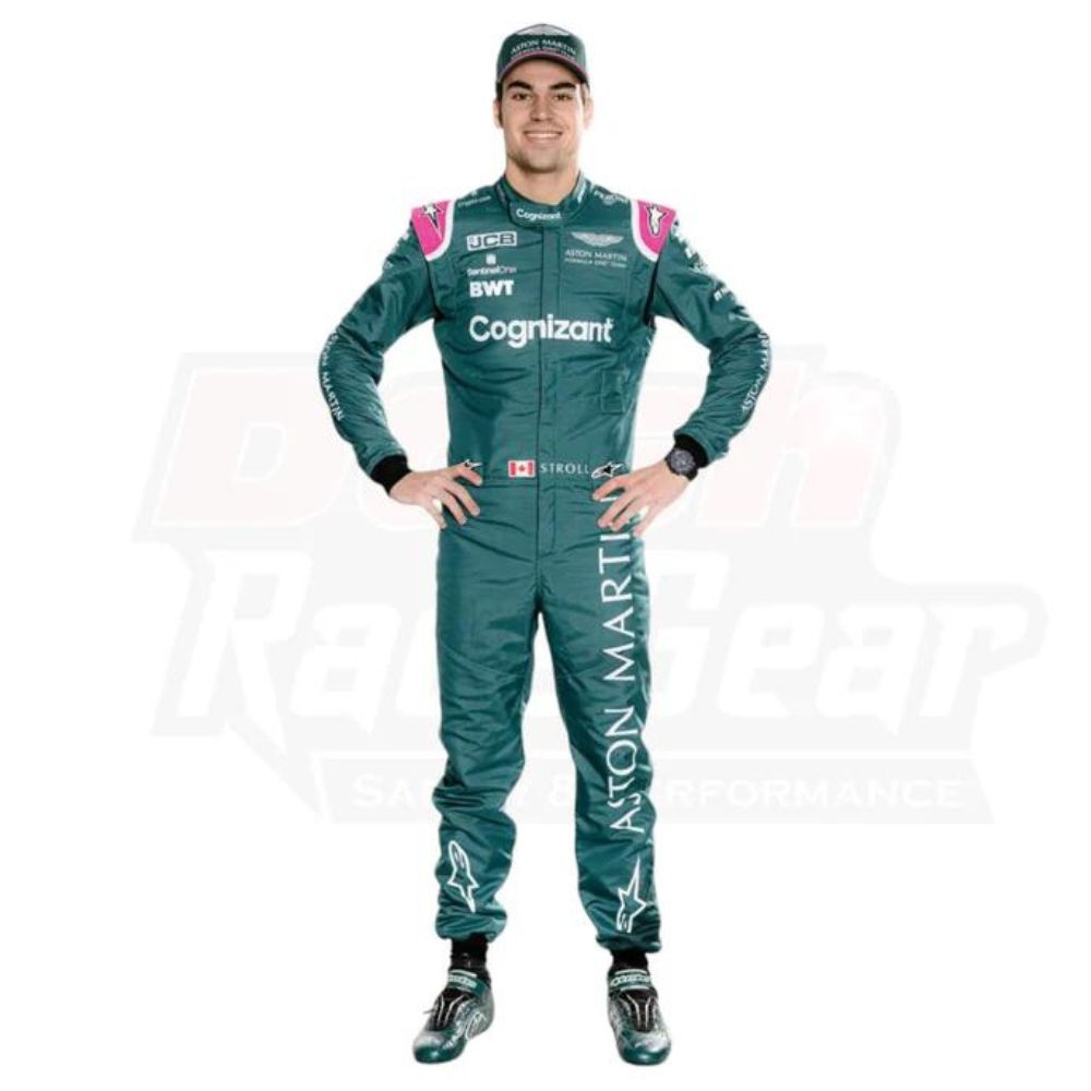 Aston Martin Aramco F1 Team Lance Stroll 2021 Formel 1 Rennanzug Replika (Rennen)