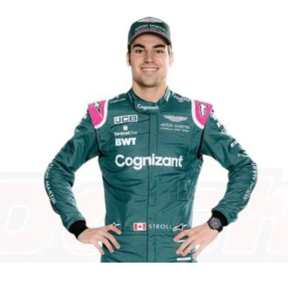 Aston Martin Aramco F1 Team Lance Stroll 2021 Formula 1 Racing Suit Replica (Race)