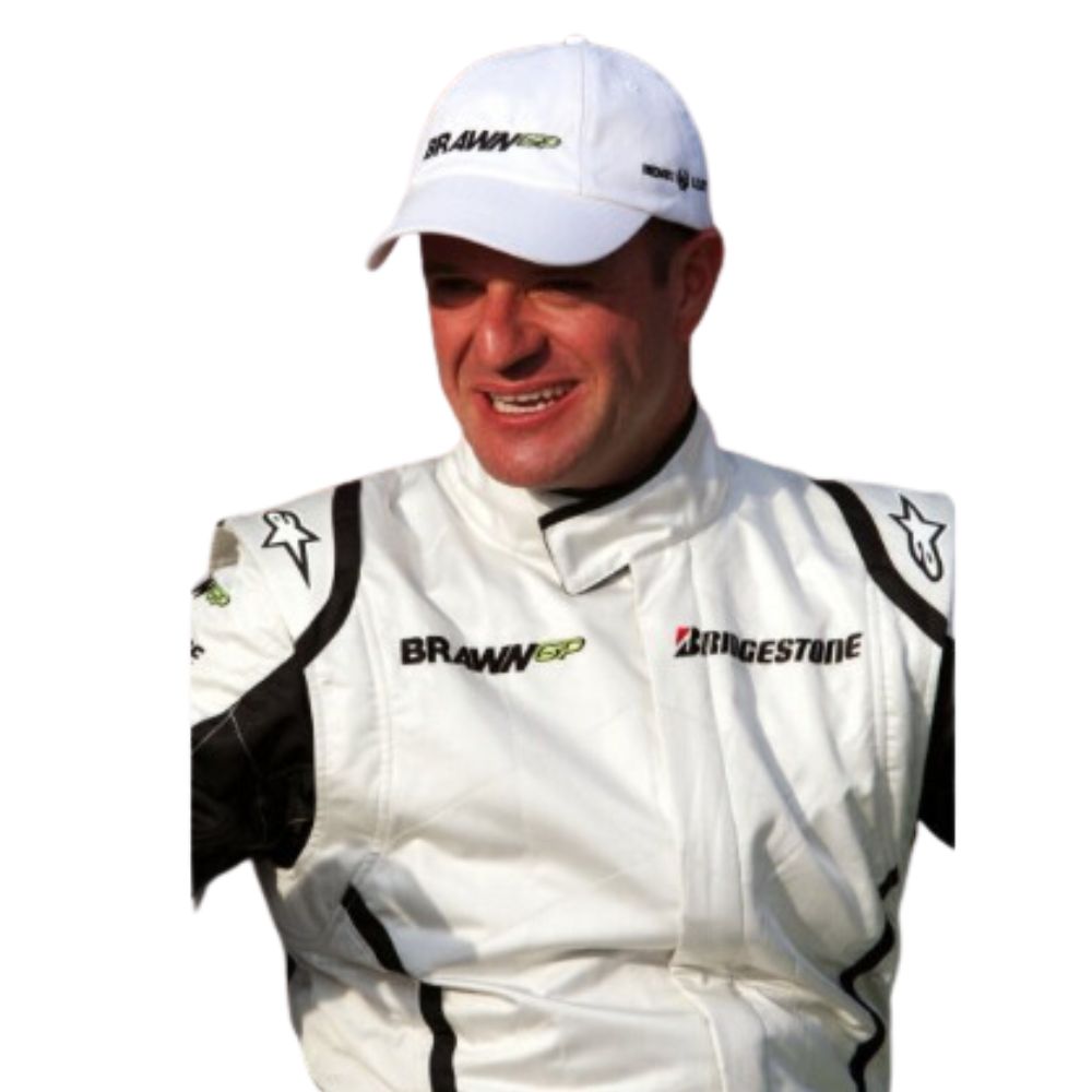 Formel 1 Rennanzug Replika (Rubens Barrichello Brawn GP 2009er Rennen)