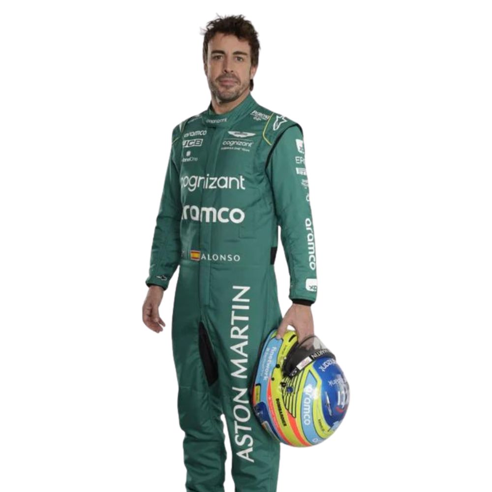 Aston Martin Aramco F1 Team Fernando Alonso 2023 Formel 1 Rennanzug Replik