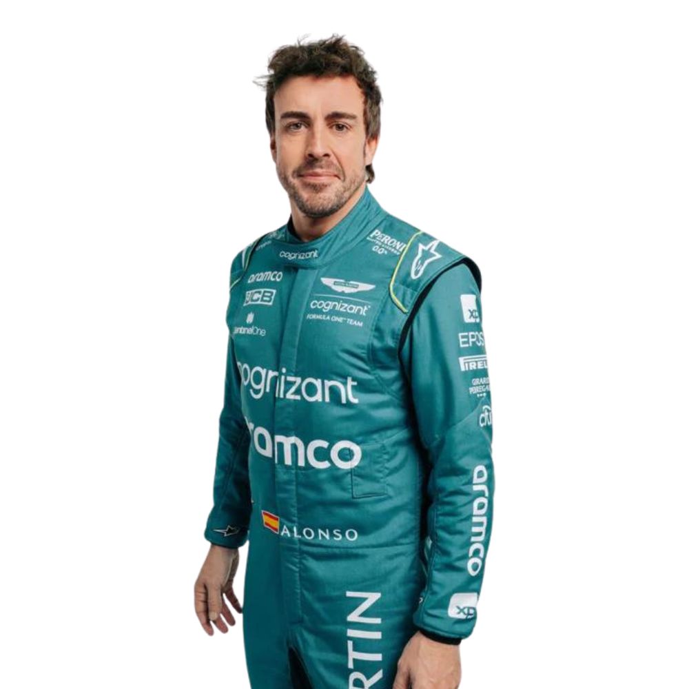 Aston Martin Aramco F1 Team Fernando Alonso 2023 Formula 1 Racing Suit Replica