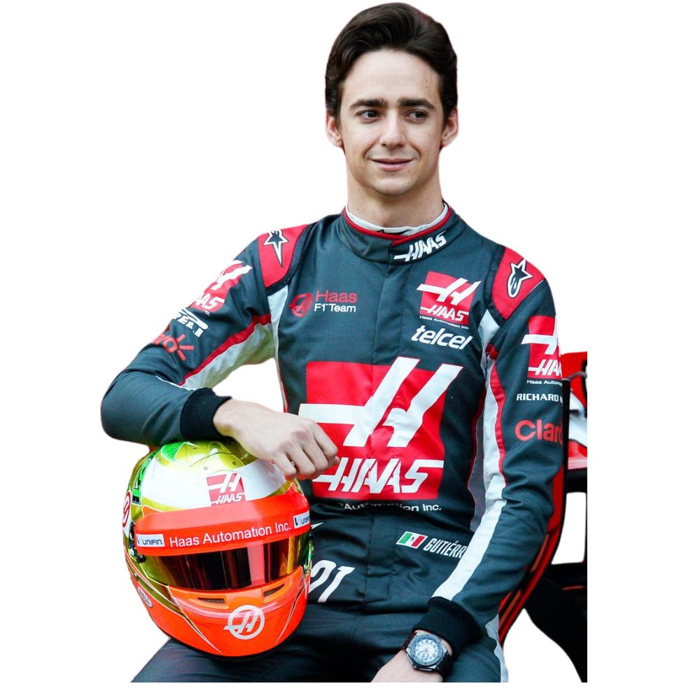 Haas F1 Team 2016 Formel 1 Rennanzug Replika (Formel 1 Esteban Gutiérrez)