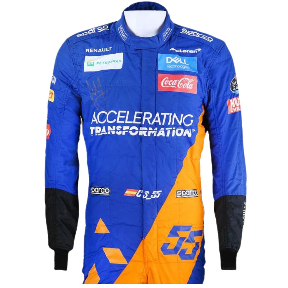 McLaren Formel 1 Team Carlos Sainz 2019 Formel 1 Rennanzug Replik (Rennen)