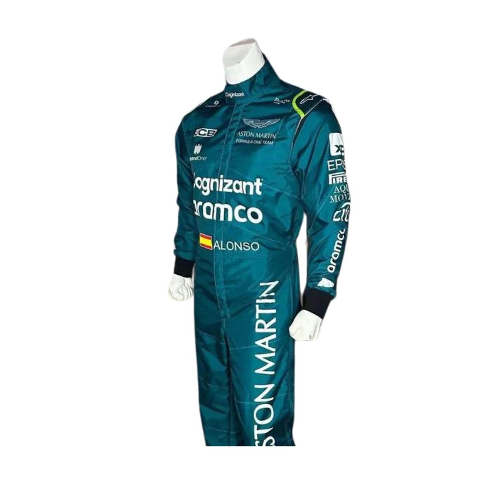 Aston Martin Aramco F1 Team Fernando Alonso 2023 Formula 1 Racing Suit Replica