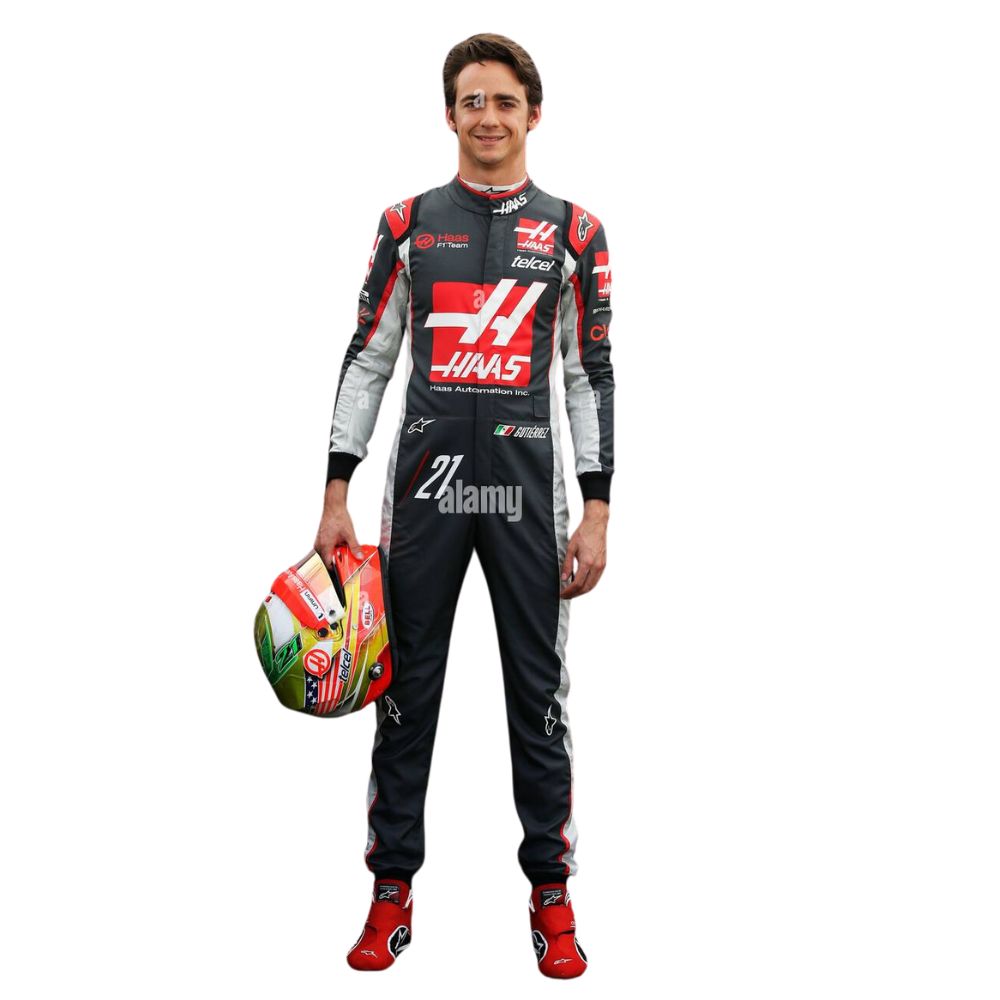 Haas F1 Team 2016 Formel 1 Rennanzug Replika (Formel 1 Esteban Gutiérrez)