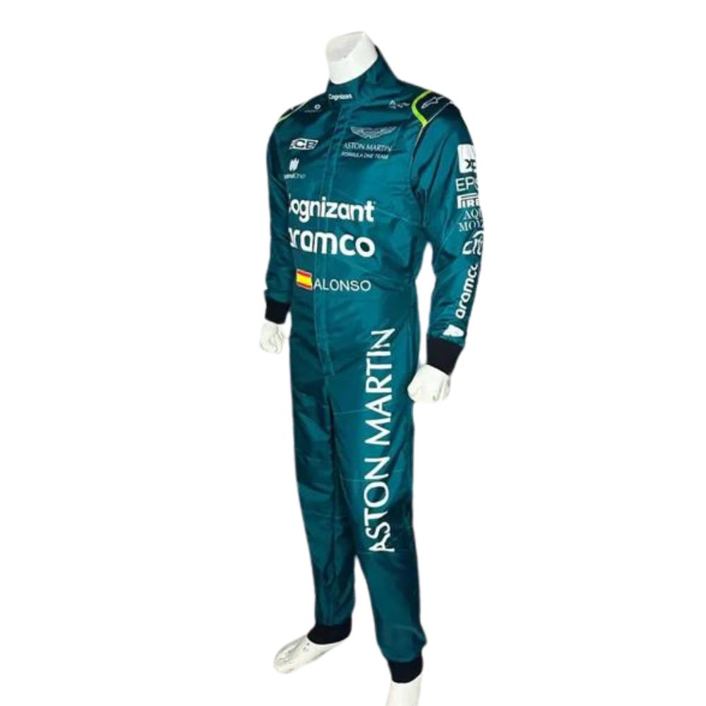 Aston Martin Aramco F1 Team Fernando Alonso 2023 Formula 1 Racing Suit Replica