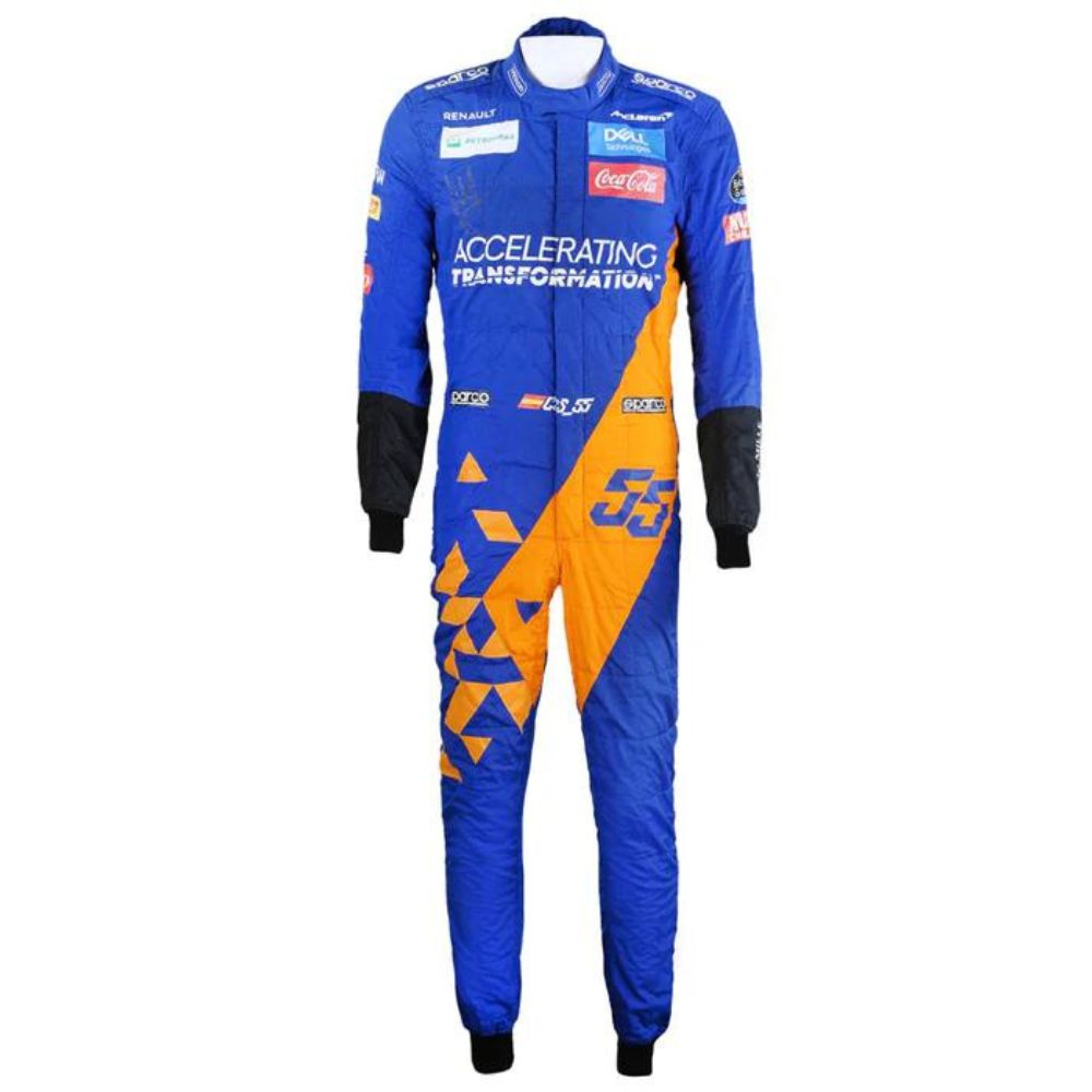 McLaren Formel 1 Team Carlos Sainz 2019 Formel 1 Rennanzug Replik (Rennen)
