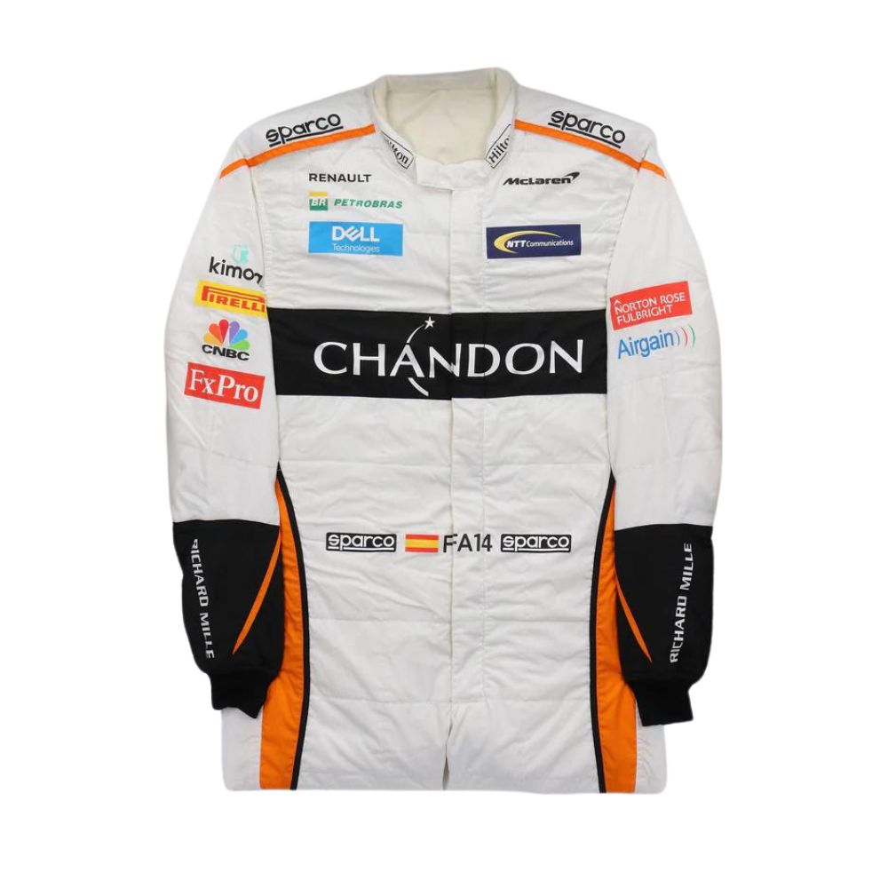 McLaren Formula 1 Team Fernando Alonso 2018 Formula 1 Racing Suit Replica (Race)