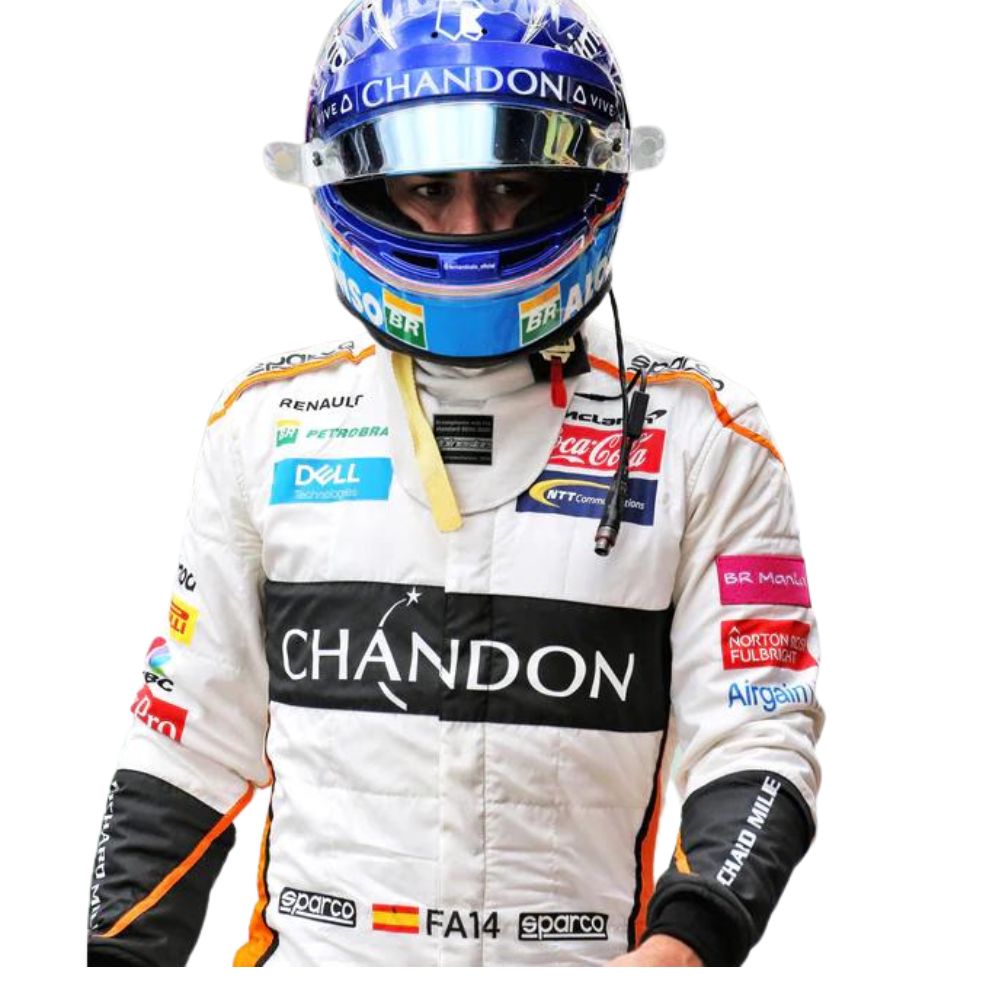 McLaren Formula 1 Team Fernando Alonso 2018 Formula 1 Racing Suit Replica (Race)